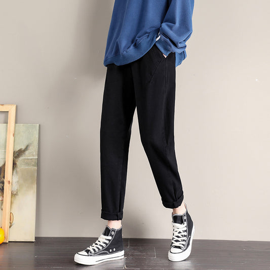 Credit, pregnant women, cotton, basket, women, 2021, autumn, spring, new large size, casual Korean version, long pants 0320